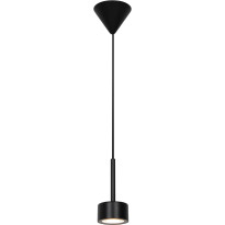 LED-riippuvalaisin Nordlux Clyde, Ø8.5cm, musta