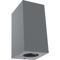 Seinävalaisin Nordlux Canto Maxi Kubi 2, 170x87x100mm, ylös/alas, harmaa