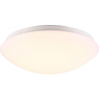 LED-plafondi Nordlux Ask, ø28cm, IP44, valkoinen