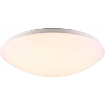 LED-plafondi Nordlux Ask, ø36cm, IP44, valkoinen