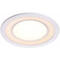 LED-alasvalo Nordlux Clyde 15, Ø14,5cm, 2700K, valkoinen