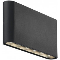 LED-seinävalaisin Nordlux Kinver, ylös/alas, musta