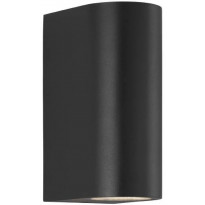 LED-ulkoseinävalaisin Nordlux Asbol, ylös/alas, 150x67x95mm, musta