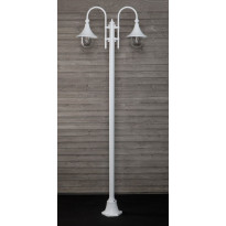 Pylväsvalaisin Noor Trumpetti, 2350x810x250mm, 2-osainen, valkoinen