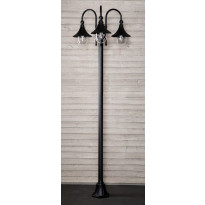 Pylväsvalaisin Noor Trumpetti, 2350x735mm, 3-osainen, musta