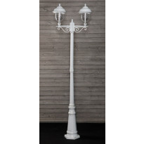 Pylväsvalaisin Noor Kello, 2-osainen, 2180x650mm, valkoinen/kulta