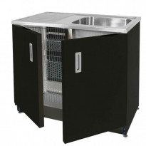 Allaskaappi Vilan Stainless, 900x1000x600mm, musta/rst
