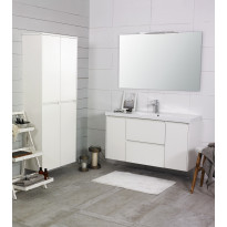 Kylpyhuonekaluste Noro Lifestyle Concept 1200, pesualtaalla, laatikostolla ja sivukaapeilla, korkea