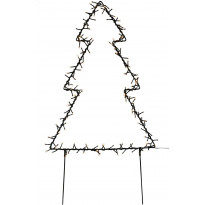Metallinen joulukuusi Nordic Winter, 75cm, LED-valoilla