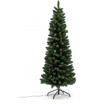 Tekojoulukuusi Nordic Winter Nor, 180cm, kapea, PVC, LED-valoilla
