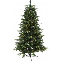 Tekojoulukuusi Nordic Winter Viga, 140cm, PE/PVC, LED-valoilla