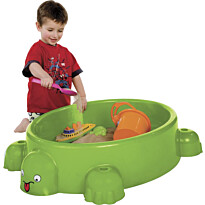 Hiekkalaatikko Paradiso Toys, kilpikonnasuojus istuimilla, muovi, vihreä