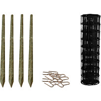 Puutarha-aitapaketti Hortus 80cm 5x10-75m sis, tolpat musta, Verkkokaupan poistotuote