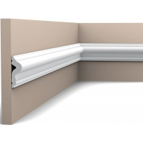 Seinälista Orac Decor PX175, 17x50x2000mm, polystyreeni, valkoinen