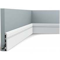 Jalkalista Orac Decor SX105, 13x108x2000mm, polystyreeni, valkoinen