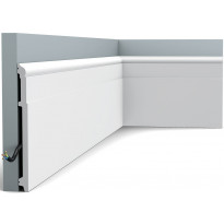 Jalkalista Orac Decor SX156, 16x202x2000mm, polystyreeni, valkoinen