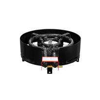 Kaasupoltin Muurikka D-350, lyhyillä jaloilla, musta