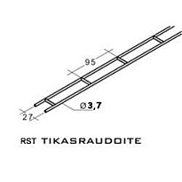 Tikasrauta 4000x27x3.7mm, RST, 10kpl/pkt