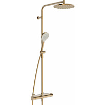 Sadesuihkusetti Oras Optima Style 7192N-81, termostaattihanalla, vettä säästävä, suihkupää ⌀250mm, harjattu pronssi