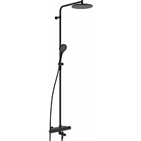 Sadesuihkusetti Oras Optima Style 7193N-33, termostaattihanalla, vettä säästävä, juoksuputkella, matta musta