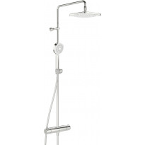 Sadesuihkusetti Oras Nova Style Eco, termostaattihanalla, vettä säästävä, suihkupää ⌀200mm, kiiltävä kromi