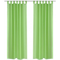 Omenanvihreät sheer verhot 140 x 175 cm 2 kpl