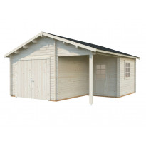 Autotalli Palmako Roger, puuovella, 21,9+5,2m²