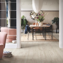 Vinyylilankku Otra Pad Pro Beige Scandinavian Oak, integroitu alusmateriaali