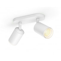 LED-spottivalaisin Philips Hue Fugato, bluetooth, 2x5.7W, IP20, GU10, 195x80x153mm, valkoinen