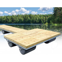 Laituri PW-Spa Teräs-äijä, 1.2x4.8m + 3.7x2.4m