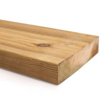 Kestopuu Oiva mänty, mitallistettu, 48x198mm, vihreä