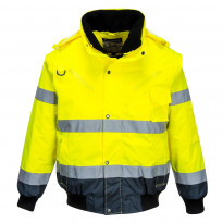 Bombertakki Portwest C465 Hi-Vis 300D, keltainen/tummansininen