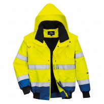 Bombertakki Portwest C465 Hi-Vis 300D, keltainen/sininen