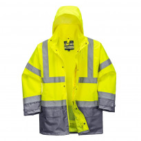 Esimiehen takki Portwest S768 300D, 5-in-1, keltainen/harmaa