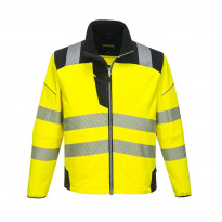 Softshell-huomiotakki Portwest T402 PW3, keltainen/musta