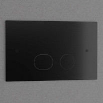 Huuhtelupainike Scandtap Steel Style Shadow, musta