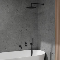 Sadesuihkusetti Scandtap Harmonized 3X, termostaattihanalla, vettä säästävä, juoksuputkella, piiloasennus, väri.
