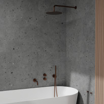 Sadesuihkusetti Scandtap Steel Harmonized 3X, termostaattihanalla, vettä säästävä, juoksuputkella, piiloasennus, eri värejä