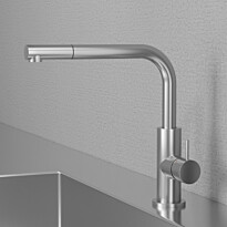 Keittiöhana Scandtap Steel Accent 90 Original, ulosvedettävä juoksuputki, ruostumaton teräs