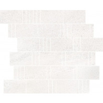 Mosaiikkilaatta Pukkila Landstone White Pave, himmeä, sileä, 298x298mm