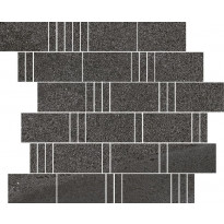 Mosaiikkilaatta Pukkila Landstone Anthracite Pave, himmeä, sileä, 298x298mm
