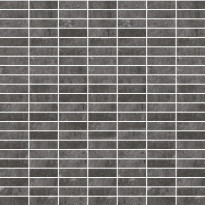 Mosaiikkilaatta Pukkila Stonemix Anthracite mattoncino, himmeä, sileä, 14x43mm
