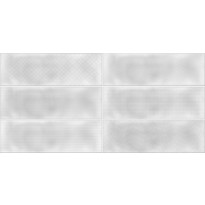 Kuviolaatta Pukkila Soho White, kiiltävä, struktuuri, 297x97mm