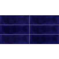 Kuviolaatta Pukkila Soho Cobalt blue, kiiltävä, struktuuri, 297x97mm
