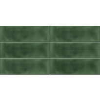 Kuviolaatta Pukkila Soho Green, kiiltävä, struktuuri, 297x97mm