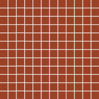 Mosaiikkilaatta Pukkila Mosaico Porcelanico Red, himmeä, sileä, 25x25mm