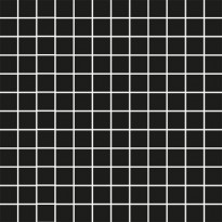 Mosaiikkilaatta Pukkila Mosaico Porcelanico Black, himmeä, sileä, 25x25mm