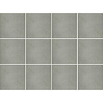Lattialaatta Pukkila Flow Grey, 10x10cm, matta, lasitettu, liimatäpläarkki