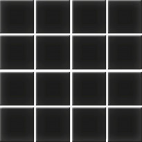 Mosaiikkilaatta Pukkila Color Black, himmeä, sileä, 47x47mm