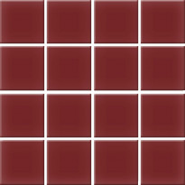 Mosaiikkilaatta Pukkila Color Burgundy, himmeä, sileä, 47x47mm